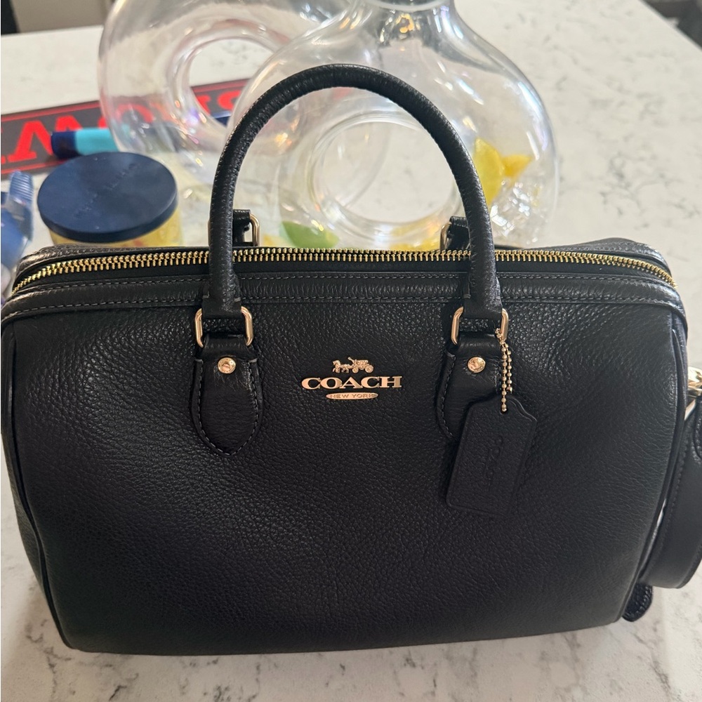 Large Coach Rowan Black with gold hardware